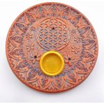 Mani Bhadra Stojánek na vonné tyčinky a kužely Flower of Life bronze 10 cm – Hledejceny.cz
