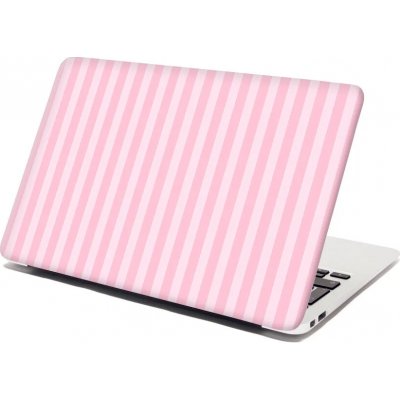 Sablio Samolepka na notebook Růžové pruhy - 38x26 cm – Zboží Živě