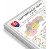 Nástěnné mapy Excart Maps Slovensko - nástěnná administrativní mapa 200 x 130 cm Varianta: magnetická mapa, Provedení: stříbrný rám