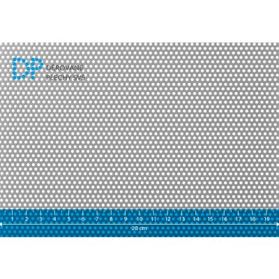 Děrovaný plech hliníkový Rv 2-3,5 (tl. 0,80 x 1000 x 2000 mm), jakost Al 99,5%