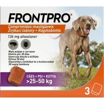 Frontpro 25 - 50 kg 136 mg 3 žvýkací tablety