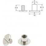 Nýt šroubovací 5 mm, Ø 5 mm nikl Počet: 10 ks – Zboží Mobilmania