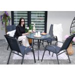 Pro-Tech shop Zahradní nábytek set – šedý (4 židle + kulatý stolek) 62187 TIH3514 – Hledejceny.cz