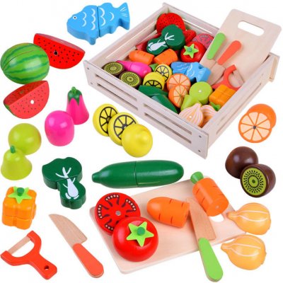 JOKO Dřevěná bedýnka s ovocem a zeleninou ke krájení – Zboží Mobilmania