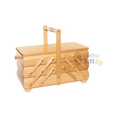 Kazeta na šití dřevená rozkládací střední – Zboží Dáma