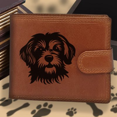 Pánská s motivem pro milovníky psů s obrázkem pejska Maltština 3 Vínová peněženka Carlo – Zboží Mobilmania