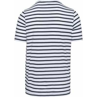 Kariban pánské pruhované tričko s kapsičkou Sea pruhovaná námořnická modrá bílá – Zboží Mobilmania