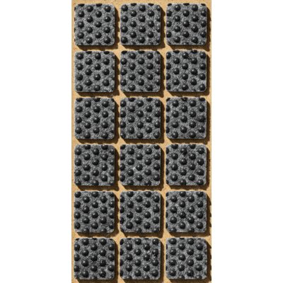 FOLMAG Samolepicí filc-čtvercový, 25x25mm (18ks/arch)-šedý AP/KS7253 – Sleviste.cz