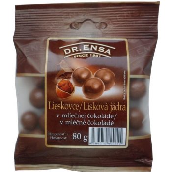 Dr. Ensa lísková jádra v mléčné čokoládě 80 g