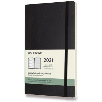 Moleskine A5 týdenní 2021 černý