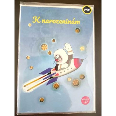 ALBI Přání svítící Krtek a raketa – Zboží Dáma
