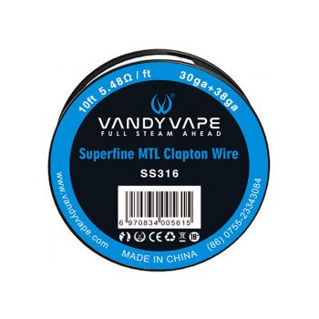 Vandy Vape Superfine MTL Clapton Ni80 30GA +38GA 3metry