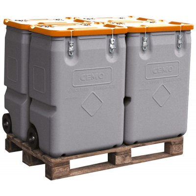 CEMO MOBIL-BOX pro skladování a přepravu nebezpečných materiálů 170 l, oranžový(11453)