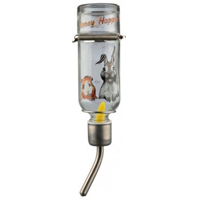 Trixie skleněná napáječka s kovovým pítkem pro králíky 500 ml 61909 – Zboží Dáma