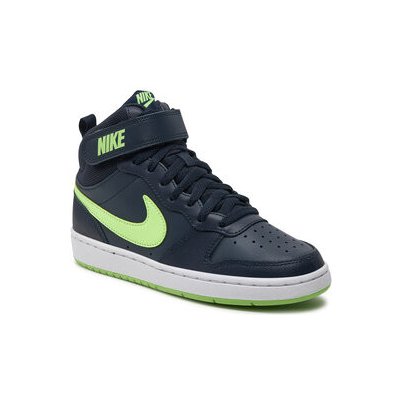 Nike Court Borough Mid 2 (GS) CD7782 403 Dark Obsidian/Lime Blast/White – Zboží Mobilmania