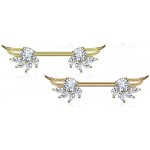 Šperky Eshop podkožní titanový implantát "microdermal" plochá hlavička 3 dírky N20.01 Měděná – Zboží Mobilmania