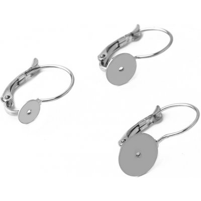 Mechanická náušnice s ploškou výběr ze 3 velikostí chirurgická ocel - Velikost plošky 8mm MO 045 – Zboží Dáma