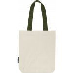 Neutral Nákupní taška s barevnými uchy z organické Fairtrade bavlny Přírodní / military – Zboží Mobilmania