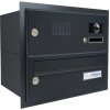 Poštovní schránka DOLS B-015 s kamerou ABB k zazdění | orámování L profilem RAL 9005