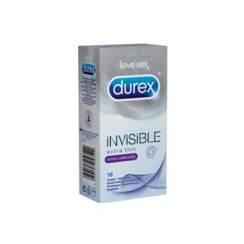 Durex Invisible Extra Thin Extra Lubricated 10ks