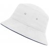 Klobouk Bavlněný klobouk MB012 Bílá / tmavě modrá