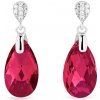 Náušnice Spark stříbrné náušnice s krystaly Swarovski Elements červená kapka Dainty Drop KW610616SC Scarlet