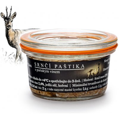 Via Delicia Srnčí paštika s portským vínem 50 g – Zboží Dáma