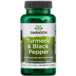 Swanson Turmeric & Black Pepper Kurkuma a černý pepř 60 rostlinných kapslí – Hledejceny.cz