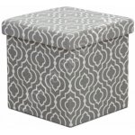 Kondela Skládací taburet, látka vzor, MARLO – Zboží Dáma