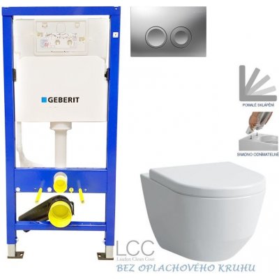 Geberit Duofix tlačítko DELTA21 matné WC LAUFEN PRO LCC RIMLESS + SEDÁTKO 458.103.00.1 21MA LP2 – Zboží Dáma