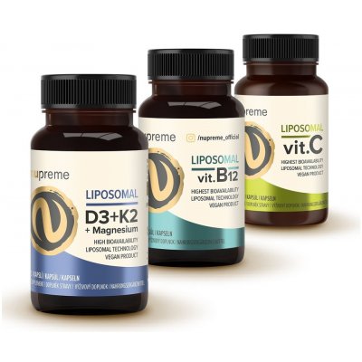 Nupreme Liposomal C 30 kapslí + B12 30 kapslí + D3 K2 Magnesium 30 kapslí – Hledejceny.cz