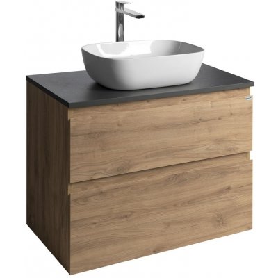 AQUALINE ALTAIR skříňka s deskou 78,5 cm, dub emporio/antracit břidlice AI380-02