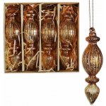 Ornament sklo 4ks/13,5cm antik zlatá – Hledejceny.cz