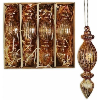 Ornament sklo 4ks/13,5cm antik zlatá – Hledejceny.cz