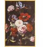 Vintage obraz květiny v dřevěném rámu – 40x3x60 cm – Zbozi.Blesk.cz