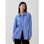 GAP Oversize popelínová košile s logem Big Shirt Tmavě modrá – Zboží Mobilmania
