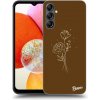 Pouzdro a kryt na mobilní telefon Samsung Picasee silikonové Samsung Galaxy A15 A155F 4G Brown flowers černé