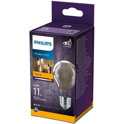 Philips E27 LED žárovka , 2,3W, 100lm, 1800K, vintage – Zboží Mobilmania