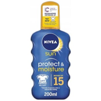 Nivea Sun Protect & Moisture spray na opalování SPF15 200 ml