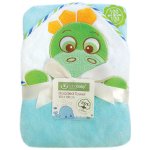 Bobobaby osuška froté s kapucí Dino 76x76 cm tyrkysový – Zboží Mobilmania