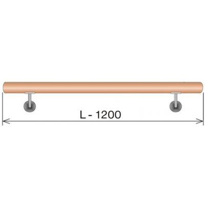 UMAKOV Dřevené madlo a držáky BUK L1200 mm WB/M-1200-CINK – HobbyKompas.cz