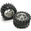 Modelářské nářadí Traxxas kolo 3.8" disk Split Spoke H14 stříbrný pneu Maxx Chevron pár