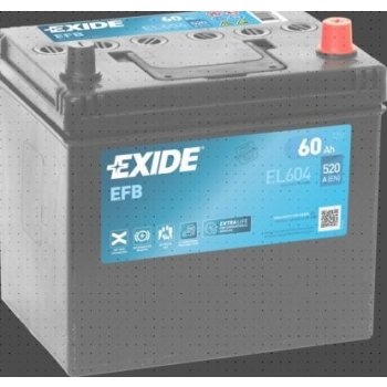 Exide Start-Stop EFB 12V 60Ah 520A EL604