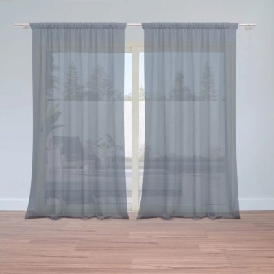 Záclony Tmavě modrá: 2 ks - 150x250 cm - Sablio – Hledejceny.cz