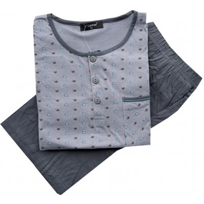 C lemon AK02 pánské pyžamo krátký rukáv šedé – Hledejceny.cz