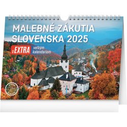 NOTIQUE Stolový Malebné zákutia Slovenska s extra veľkým kalendáriom, 30 x 21 cm 2025