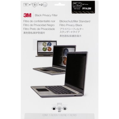 3M Černý privátní filtr na notebook 14.0" widescreen 16:9 PF14.0W9 – Zboží Mobilmania
