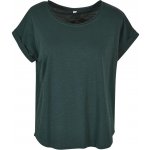 Build Your Brand tričko s prodlouženým zadním dílem Lahvově zelená – Sleviste.cz