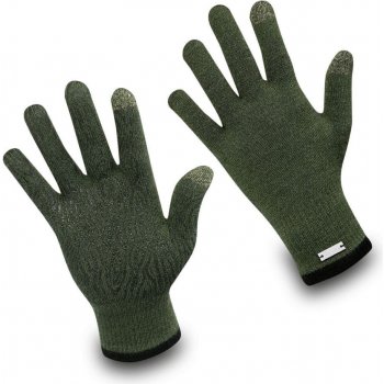 Exquisiv Merino rukavice City Walk Rider Touchscreen , zelená/černá