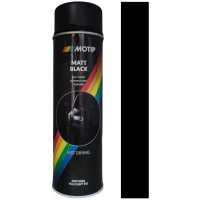 Motip Matt Black černá matná akrylový lak 500 ml – Sleviste.cz
